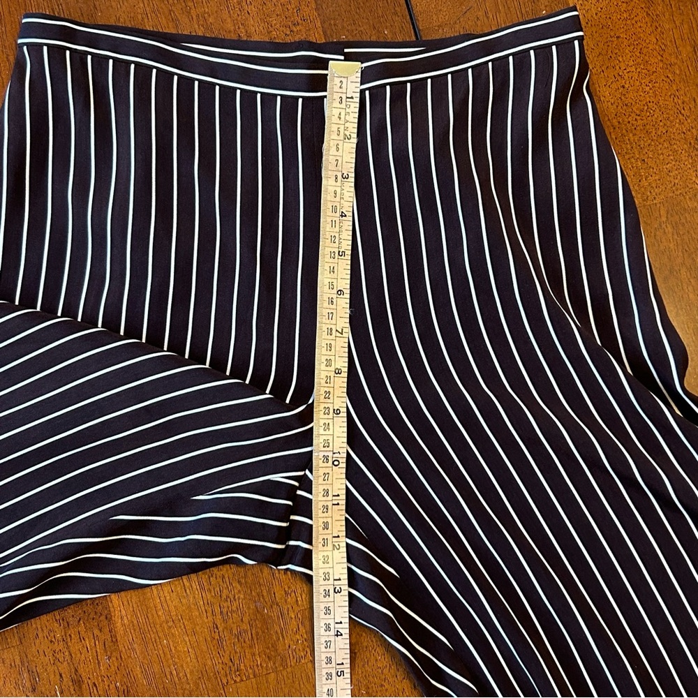 Ralph Lauren Collection Purple Label Brown/ White Pinstriped Silk Pants Sz 6 EUC - Picture 9 of 10